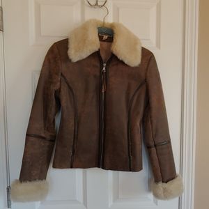 Express Brown Leather Jacket